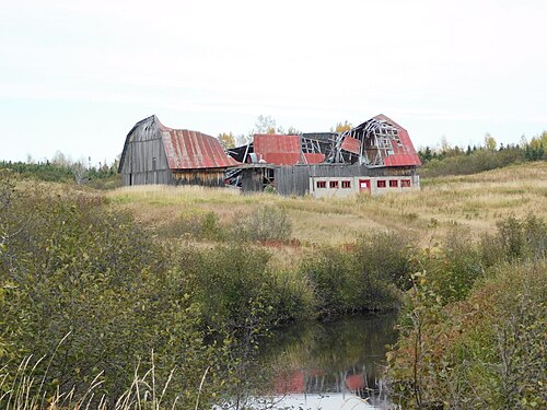 Abandoned farm, near lac saint-jean, quebec, canada