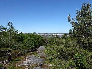 Utsikt mot Gamlestan från Källeberget den 29 maj 2020.