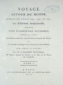 Fleurieu expedíciós könyvének fedőlapja.