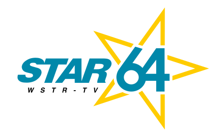Star 64 logo from 1990 to 1998. A star design returned to WSTR's logo in 2009.
