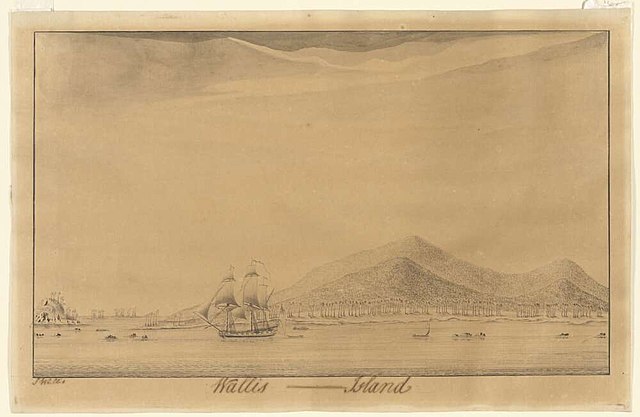 Drawing of Wallis Island by Captain Samuel Wallis in 1767