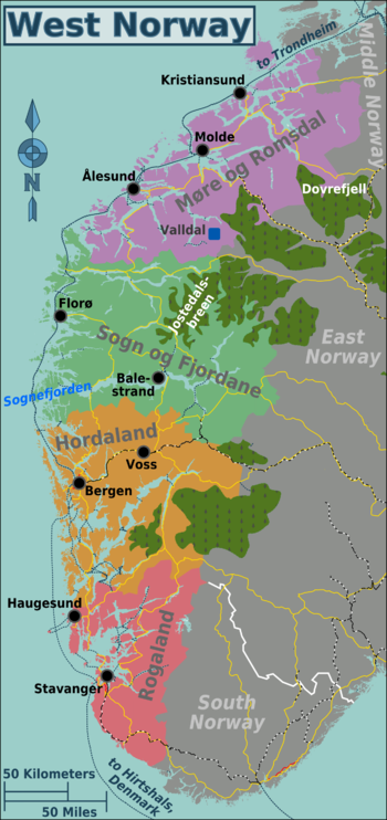 Länsi-Norjan alueet