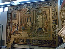 Vulcan and Venus; Neptune and Cupid Plead for the Lovers, 1620-25, Wool, silk and metal thread; Height: 453 cm, Width: 578 cm. Victoria and Albert Museum Wikimania 2014 - Victoria and Albert Museum - Mortlake Tapestry222266.jpg