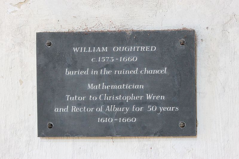 File:William Oughtred plaque.jpg