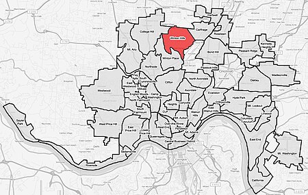 Winton Hills Cincinnati map