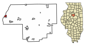 Woodford County Illinois Incorporated and Unincorporated areas Spring Bay Highlighted.svg