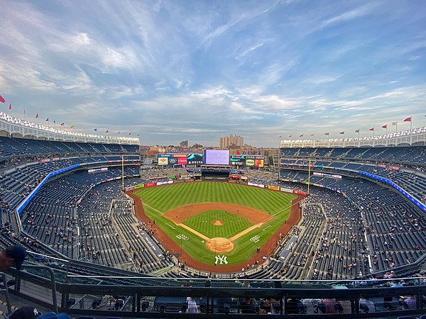 Yankee Stadium, where Baseball is played.