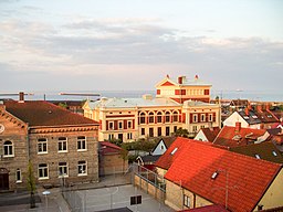 Teatret og den Sydlige skole i Ystad.