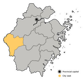 Localização de Quzhou