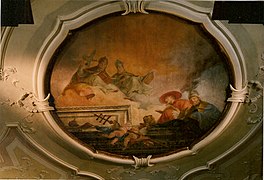 Fresque Les Pères de l'Église d'occident par F. Zugno, même époque.