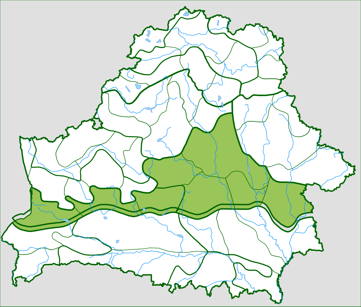 Карта белорусского полесья