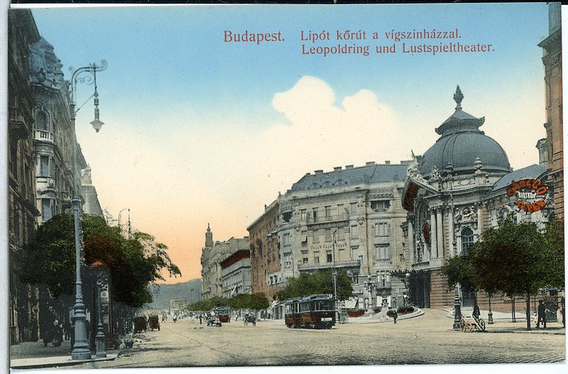 File:13760-Budapest-1912-Leopoldring und Lustspieltheater mit Straßenbahnen-Brück & Sohn Kunstverlag.jpg