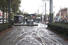 Straßenbahn-Endhaltestelle Roubaix Eurotéléport