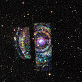 Anillos de luz de rayos X de una estrella de neutrones en Circinus X-1.
