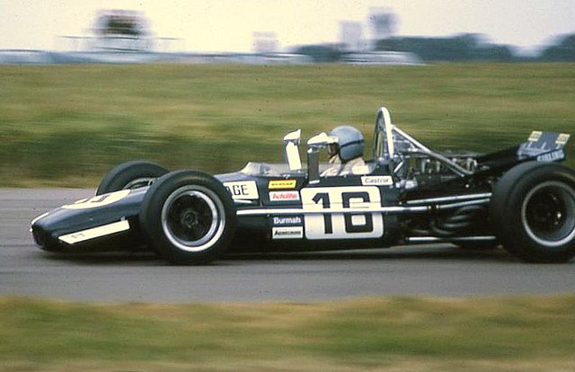 Piers Courage in a Williams entered Brabham BT26A at the 1969 British Grand Prix.