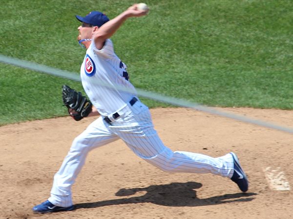 Wood pitching for the Chicago Cubs in 2012