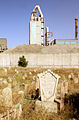 Old cemetery (with a cement plant behind it)
