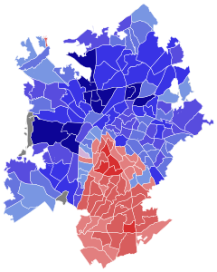 2017 Charlotte mayoral election results map by precinct.svg