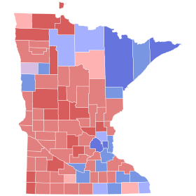 2018 Minnesota gubernatorial election results map by county.svg