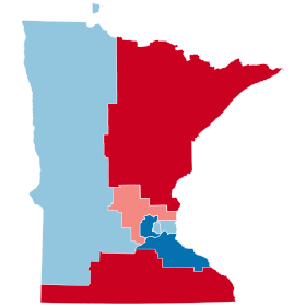 2018 United States House of Representatives election in Minnesota seat gains.svg