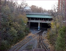 This is the Fourth Avenue Line Bridge over the Long Island Rail Road's Bay Ridge Branch. This bridge has space for two additional trackways. 4th Avenue trestle vc.jpg