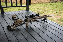 M110A1 compact Semi-Automatic Sniper System (CSASS) 82nd AA jump testing M110A1 CSASS 3 of 5.jpg