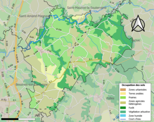 Mappa a colori che mostra l'uso del suolo.