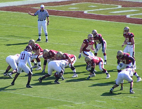 Ryan and the Boston College Eagles line up on offense in the 2007 ACC Championship game.