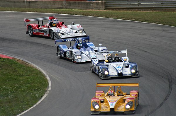 A group of Le Mans Prototypes competing in the American Le Mans Series, 2007