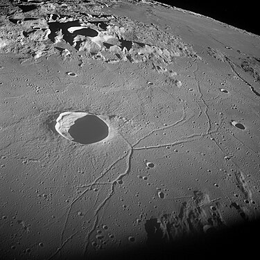 Triesnecker crater and Triesnecker rilles