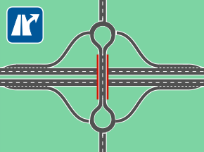 A dogbone interchange AS Knochen.svg