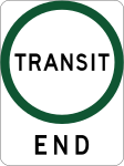 Transit lane end