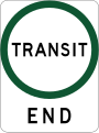 Transit lane end