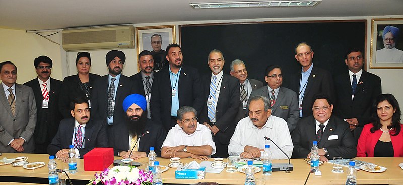 File:A delegation led by the Minister of State for Democratic Reforms of Canada, Mr. Tim Uppal calling on the Union Minister for Overseas Indian Affairs, Shri Vayalar Ravi, in New Delhi on November 05, 2012.jpg