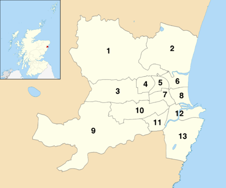 Current Aberdeen wards by number