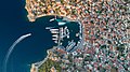 Top down view of the port of Hydra