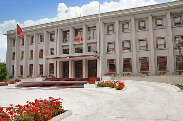 The Presidential Office in Tirana.