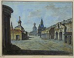 Alekseev F.Ya.  Piazza Nuova nel 18° secolo  Vista da B. Cherkassky Lane.
