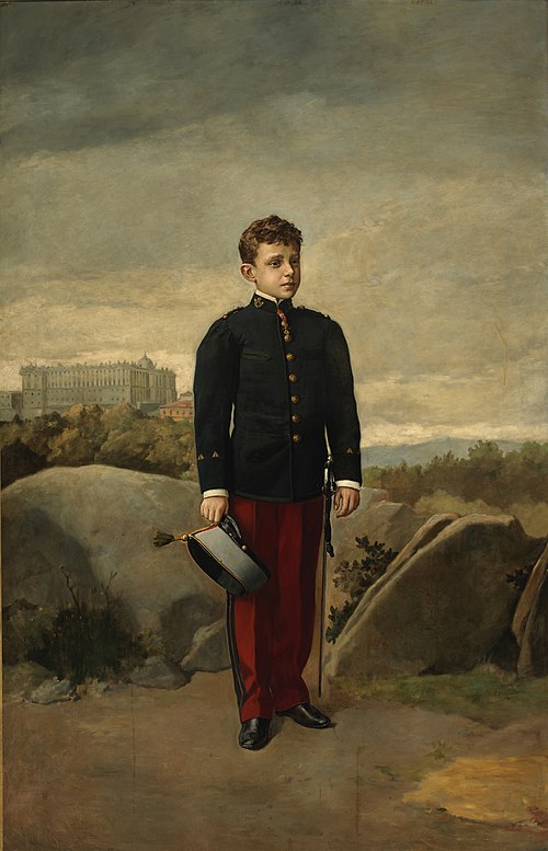 Alfonso XIII as a cadet; by Manuel García Hispaleto