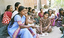 Meeting of clients of the Indian microlender ESAF in the state of Kerala. An ESAF 'Sangam' Meeting in progress in Kerala.jpg