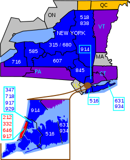 Area codes 212, 646, and 332 Area codes for Manhattan
