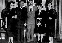 Ari Barroso with Walt Disney and wife Rio de Janeiro Brazil 1942.jpg