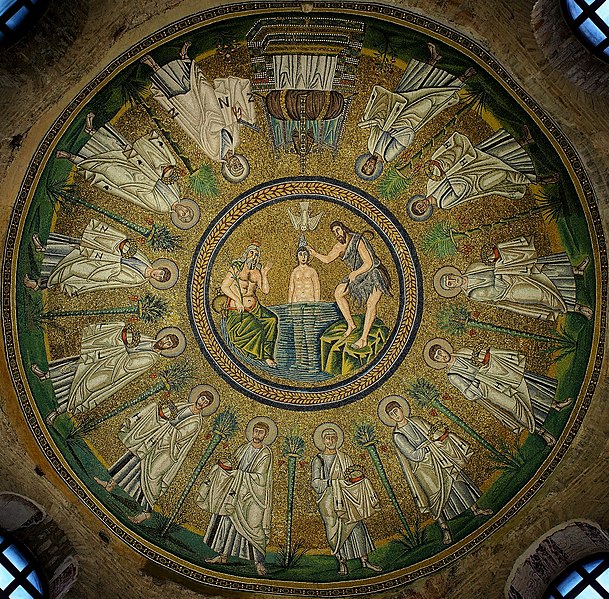 File:Arian Baptistry ceiling mosaic - Ravenna.jpg
