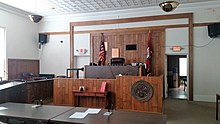 Courtroom in the Northern District Courthouse in Stuttgart