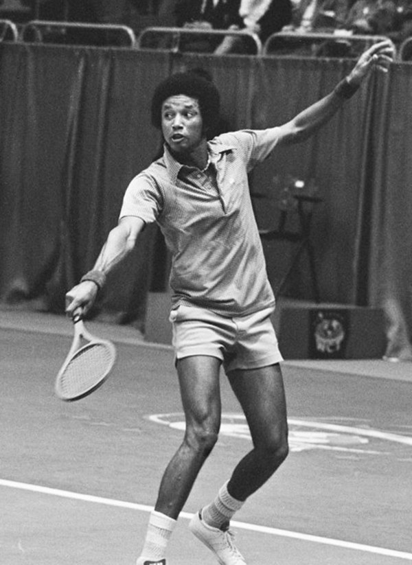 Arthur Ashe, winning the 1975 ABN World Tennis Tournament in Rotterdam