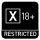 Australian Classification Restricted 18+ (X 18+).svg