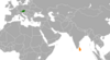 Location map for Austria and Sri Lanka.