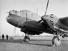 The forward section of a Manchester Mark I at Waddington, Lincolnshire, showing the nose with the bomb-aimer's window, the forward gun-turret and the cockpit, September 1941