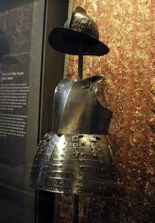English helmet and corslet, ca. 1620 BLW Armour, V&A.jpg