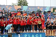 Deutsch: Beachhandball Europameisterschaften 2019 (Beach handball Euro); Tag 6: 7. Juli 2019 – Siegerehrungen English: Beach handball Euro; Day 6: 7 July 2019 – Medal ceremony